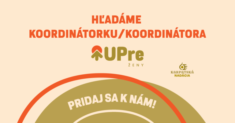 pracovná ponuka, koordinátorka, upre ženy